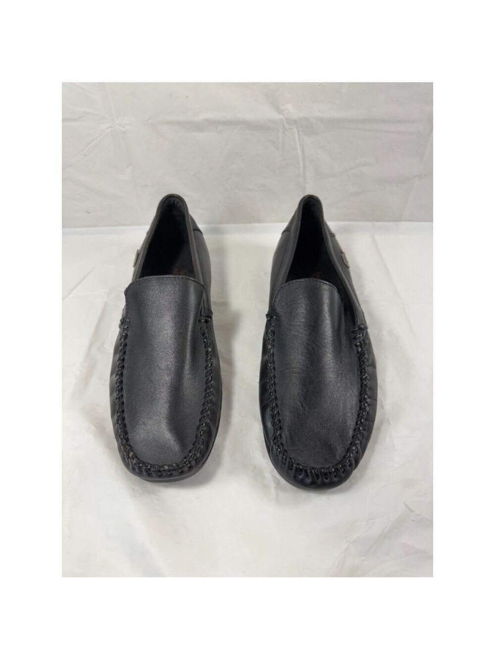 Lacoste Men's Leather Loafer Shoes black Italy size 9